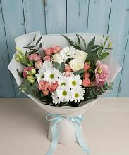 Букет цветов из:  Розы, Лизиантусы и Хризантемы #REPLACE_PRED# Щеглово