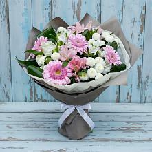 Букет цветов из:  Герберы, Альстромерии и Хризантемы в Щеглово