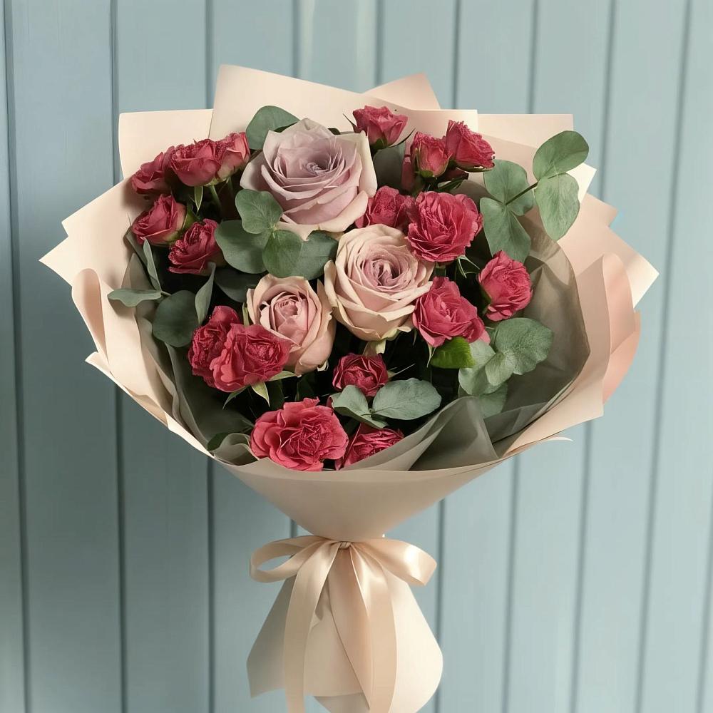 Букет цветов из: Гвоздики и Розы в Щеглово