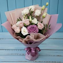 Букет цветов из:  Розы и Лизиантусы в Щеглово