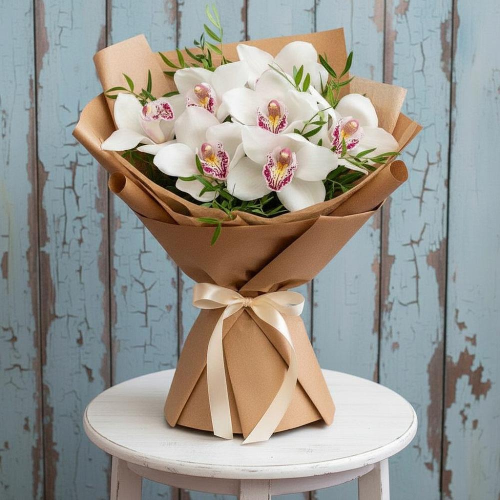 Букет цветов из: Орхидеи и Розы в Щеглово