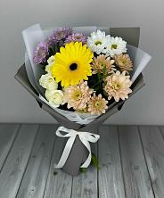 Букет цветов из:  Розы, Герберы и Хризантемы в Щеглово