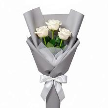 Букет 3 белые розы #REPLACE_PRED# Щеглово
