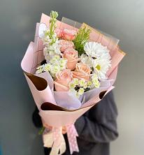 Букет цветов из:  Хризантемы и Розы в Щеглово