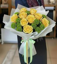 Букет цветов из:  Хризантемы и Розы в Щеглово