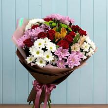 Букет цветов из:  Розы, Хризантемы и Альстромерии в Щеглово