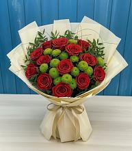 Букет цветов из:  Розы и Хризантемы #REPLACE_PRED# Щеглово