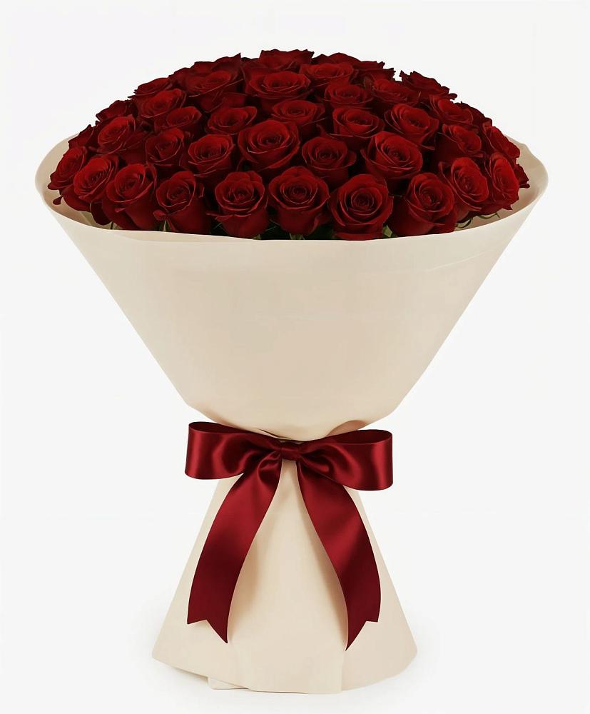 Букет 101 Бордовая роза Блэк Бакарра в Щеглово