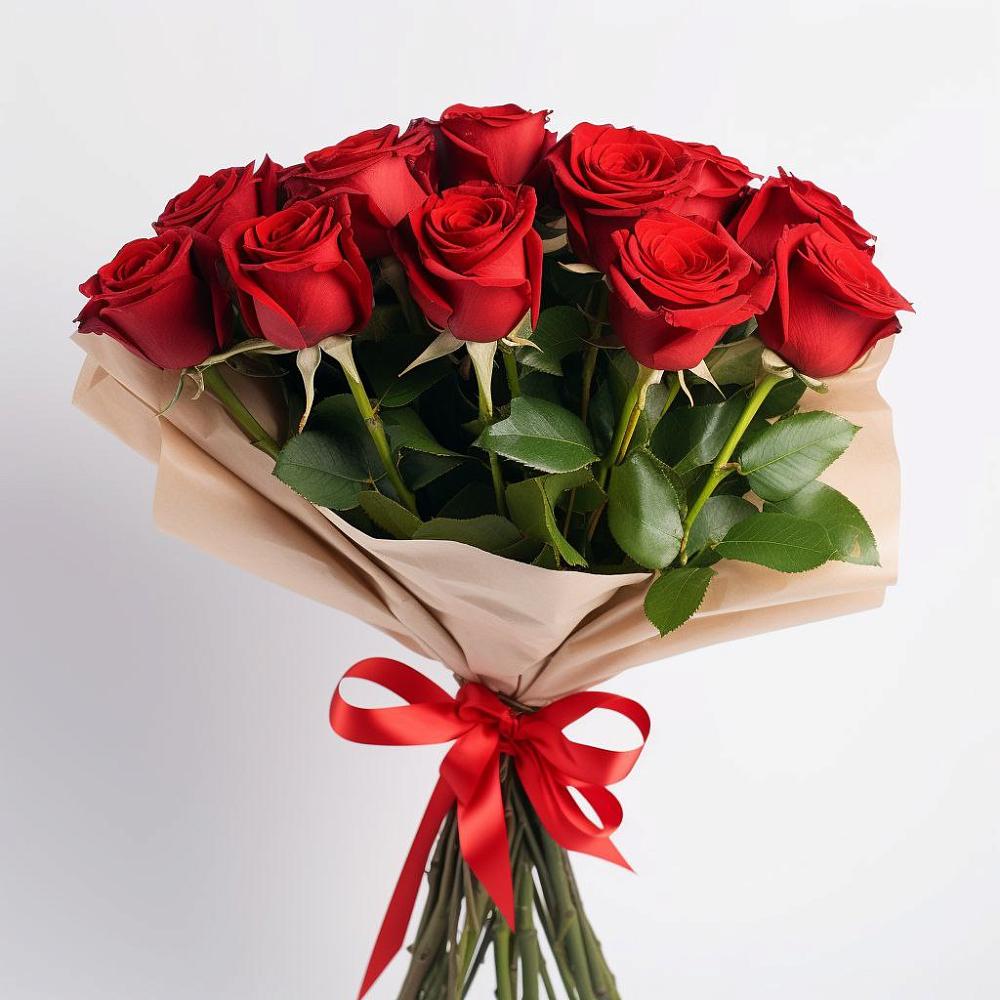 Букет 11 Красных роз Эдлесс Лав в Щеглово